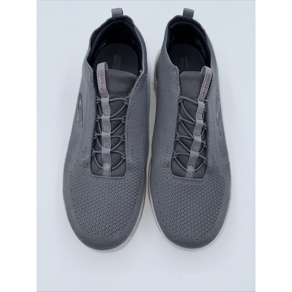 Women's Gray Skechers Go Walk Tennis Shoes Sneakers Sz 9.5 Yoga‎ mat Stretch